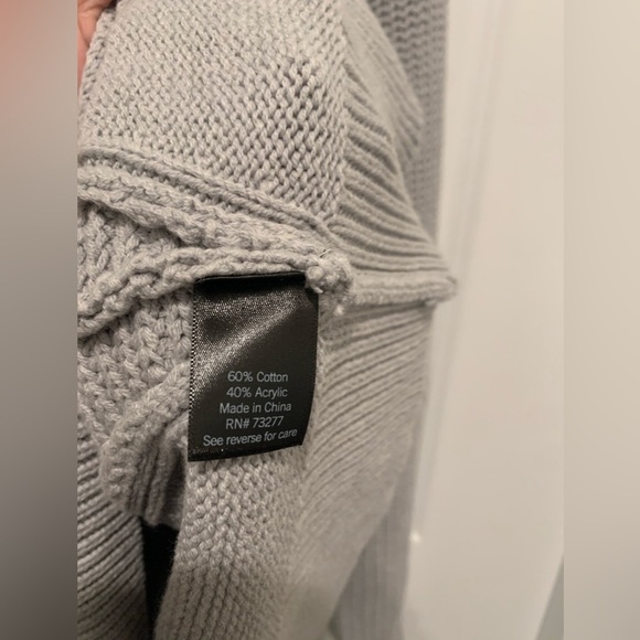 Simply Vera Vera Wang Womens Dove Gray Bat Wing Sleeves Sweater in Size XXL - Picture 7 of 10